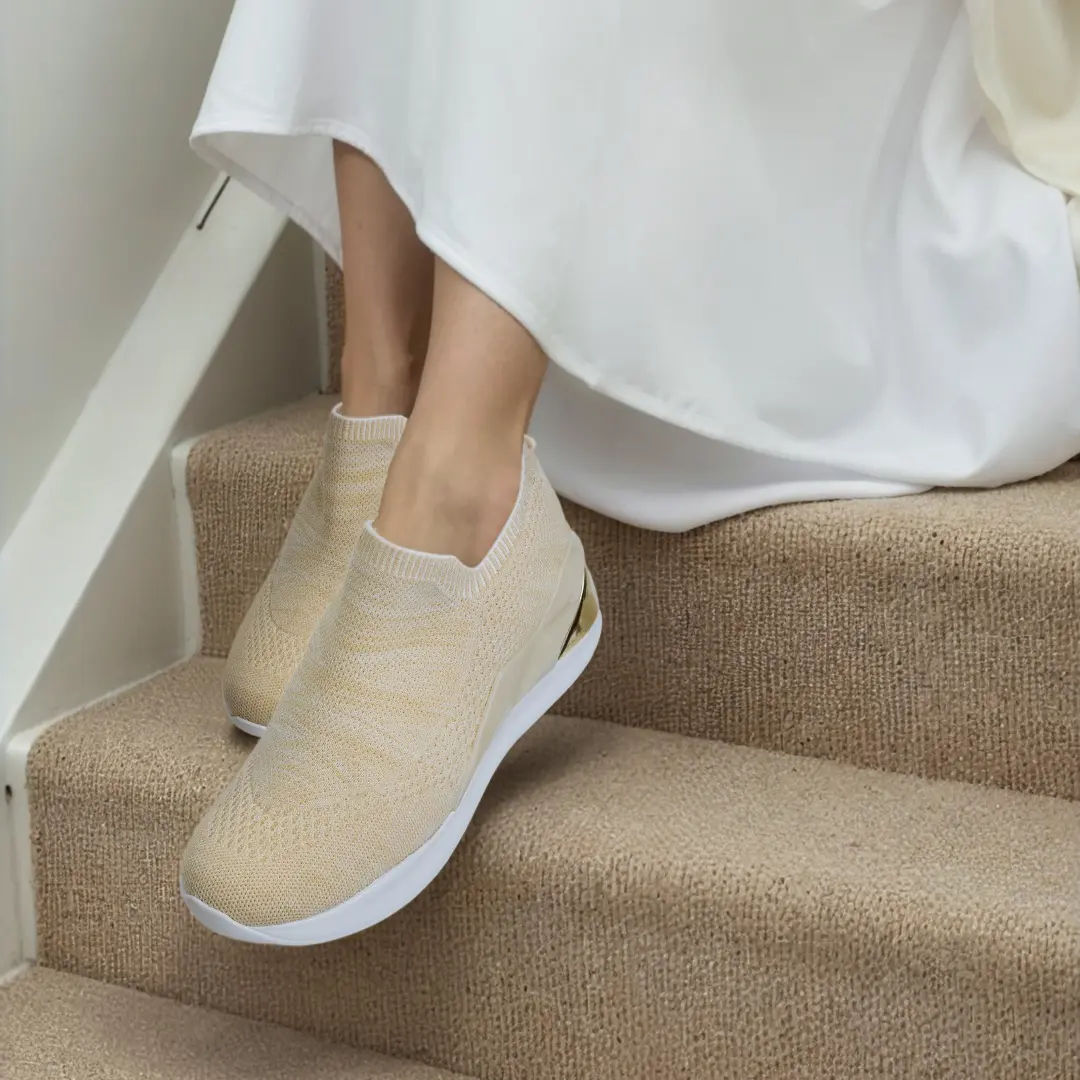 Chic Knit Slip-On Wedge Sneaker